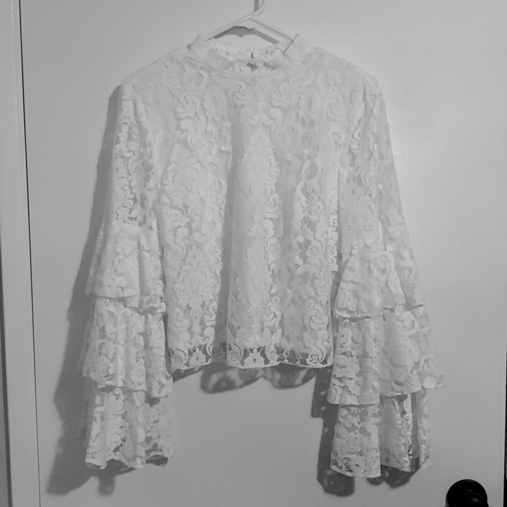 Beautiful white lace blouse